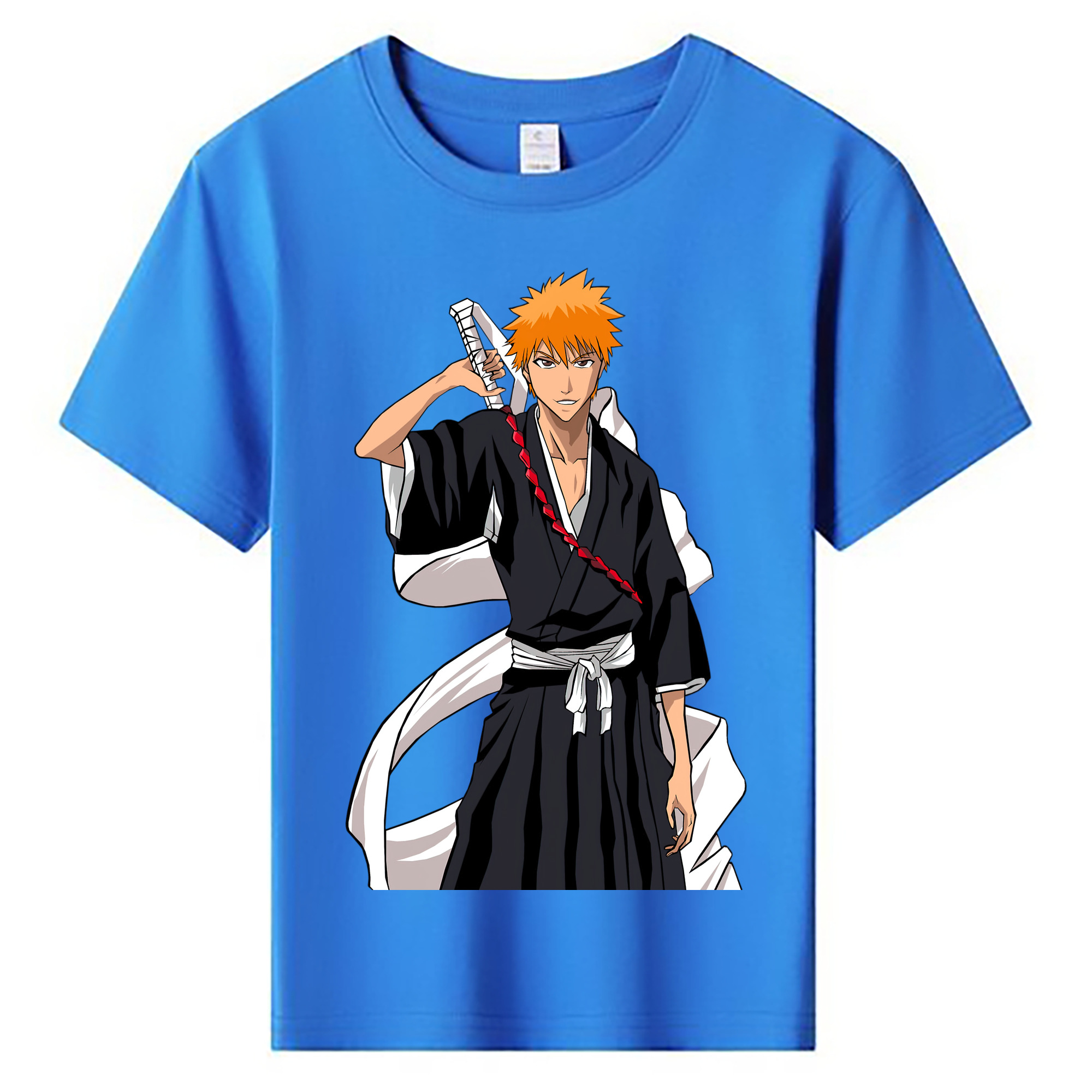 （画像用） ブリーチ 黒崎一護（くろさき いちご）BLEACH Kurosaki Ichigo 綿100％キッズTシャツ（フロントプリント）